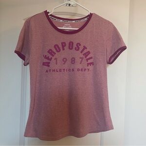 Aeropostale Women's Mauve Graphic Tee